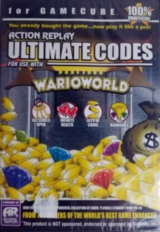 Action Replay Ultimate Codes for Use with Wario World (USA) (Unl)